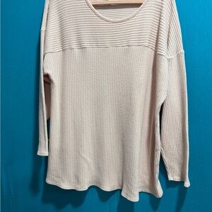 Star Vixen Beige Ribbed Top